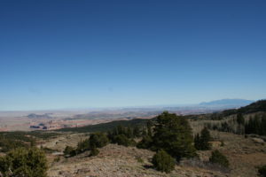 Cathedral Valley from Thousand lakes Mountain